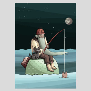 Old Man, Dog and the Ocean